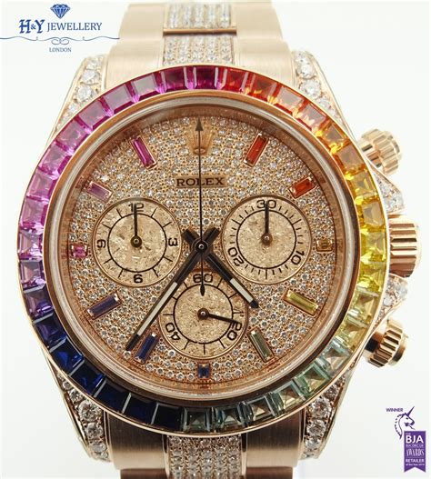 rolex daytona with rainbow diamonds|rolex rainbow daytona original price.